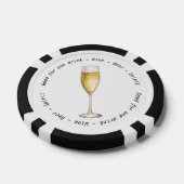 Business Event QR Code Champagne Drink Voucher Pokerchips (Einzeln)