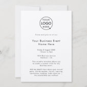 Business Event | Rustikales Kraft-Berufliches Logo Einladung (Vorderseite)