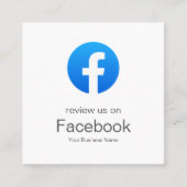 Business Facebook Minimal White / Social Media Quadratische Visitenkarte (Vorderseite)