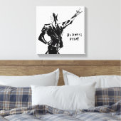 Business Fish Ink Malerei (Version ZEN) Leinwanddruck (Insitu (Schlafzimmer))