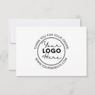 Business-Flat für kundenspezifische Firmenlogos da Dankeskarte