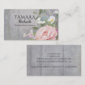 Business Florist Elegante Rustikale Pink Pony Visitenkarte (Vorne/Hinten)