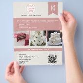 Business Flyer für Bäckerei Cake Custom Logo (Hand)