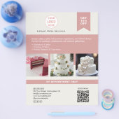 Business Flyer für Bäckerei Cake Custom Logo (Einzeln)