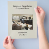 Business Flyer für den Keller-Umbau (Hand)