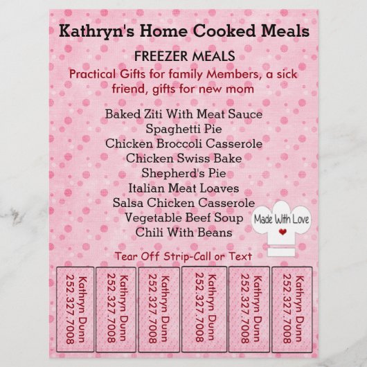 Business-Flyer mit Strip-Abreißen Flyer (Vorne)