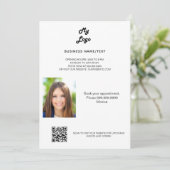 Business Foto qr Kosmetik Wellness-Center Make-up Einladung (Stehend Vorderseite)