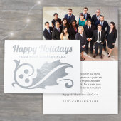Business Foto Weihnachten Holly Happy Holidays Folienkarte