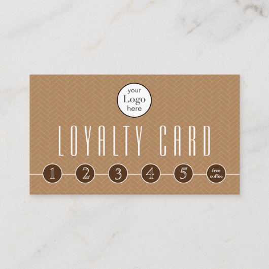 Business Free Coffee Loyalty Card Treuekarte (Vorderseite)
