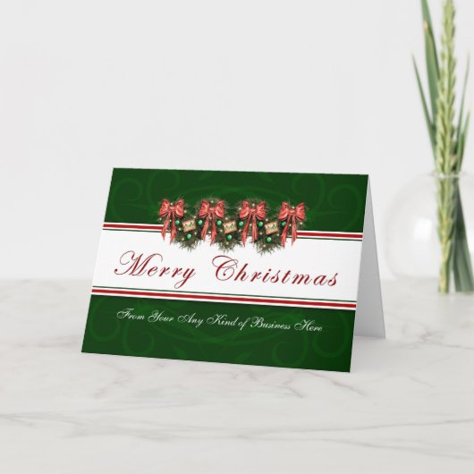 Business Frohe Weihnachten - Garland Card (Vorderseite)