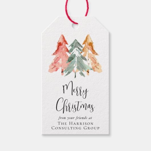 Business Frohe Weihnachtsfeiertage Geschenkanhänger (Vorderseite)