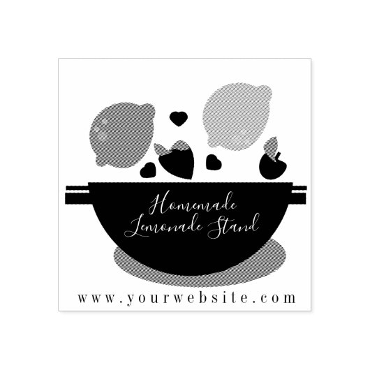 Business Frucht Smoothie Lemon Lemonade Stand Gummistempel (Prägung)