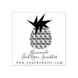 Business Fruit Smoothie Ananas Logo Gummistempel