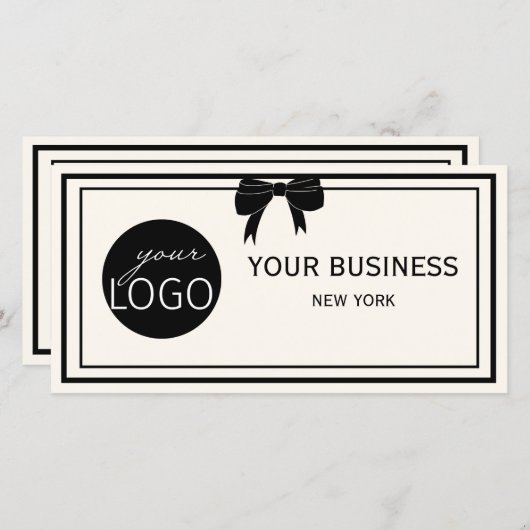 Business-Geschenk-Zertifikat (Vorne/Hinten)