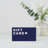 Business Gift Card | Elegant Navy Blue Telefonnummerkarte (Stehend Vorderseite)