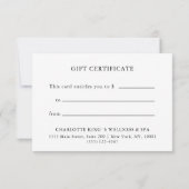 BUSINESS GIFT CERTIFICATE | BOHO (Rückseite)