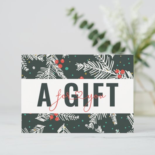 BUSINESS GIFT CERTIFICATE | Christmas Pattern (Stehend Vorderseite)