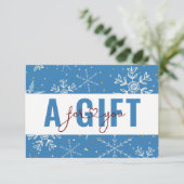 BUSINESS GIFT CERTIFICATE | Christmas Snow Pattern (Stehend Vorderseite)