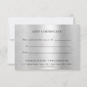 BUSINESS GIFT CERTIFICATE | Gold (Rückseite)