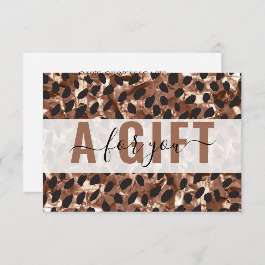 BUSINESS GIFT CERTIFICATE | Leopard Pattern (Vorne/Hinten)