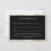 BUSINESS GIFT CERTIFICATE | Modern | Ribbon (Rückseite)