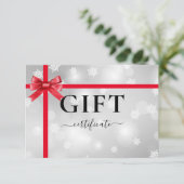 BUSINESS GIFT CERTIFICATE | Modern | Ribbon | (Stehend Vorderseite)