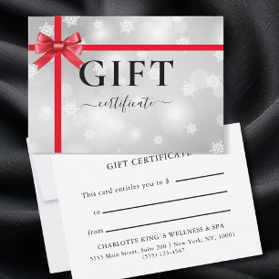 BUSINESS GIFT CERTIFICATE   Modern   Ribbon   
