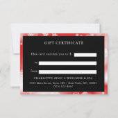 BUSINESS GIFT CERTIFICATE | Modern | Ribbon | (Rückseite)