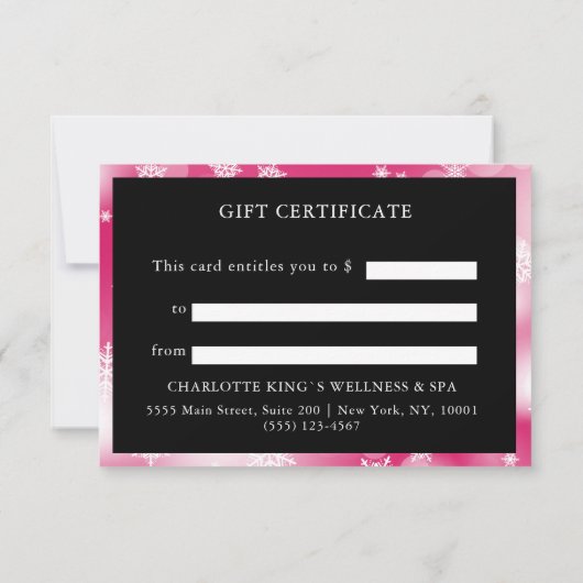 BUSINESS GIFT CERTIFICATE | Modern | Ribbon |  (Rückseite)