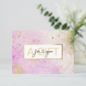 BUSINESS GIFT CERTIFICATE | Modern Watercolour (Stehend Vorderseite)