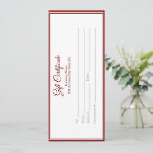 Business Gift Certificate - Printed Template (Stehend Vorderseite)