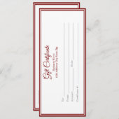 Business Gift Certificate - Printed Template (Vorne/Hinten)