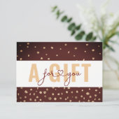 BUSINESS GIFT CERTIFICATE | Red Gold Dots (Stehend Vorderseite)