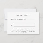 BUSINESS GIFT CERTIFICATE | Red Gold Dots (Rückseite)
