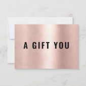 BUSINESS GIFT CERTIFICATE | Rosegold (Vorderseite)