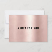 BUSINESS GIFT CERTIFICATE | Rosegold (Vorderseite)