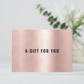 BUSINESS GIFT CERTIFICATE | Rosegold (Stehend Vorderseite)