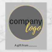 BUSINESS GIFT COMPANY LOGO TEMPLATE CUSTOM TEXT WEINETIKETT (Einzelnes Label)