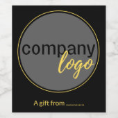 BUSINESS GIFT COMPANY LOGO TEMPLATE CUSTOM TEXT WEINETIKETT (Einzelnes Label)
