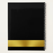 Business Gold und Black Name Terminologiebuch Planer (Rückseite)