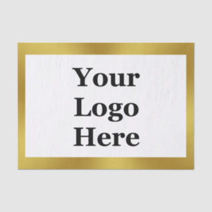 Business Gold und White Elegante Ihr Logo hier Seidenpapier