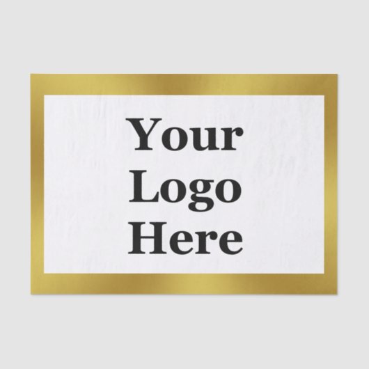 Business Gold und White Elegante Ihr Logo hier Seidenpapier (Vorderseite)