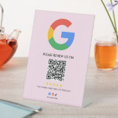 Business Google Review Tabletop Sign l QR Code Sockelschild (In Situ)