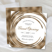 Business Grand Opening Chic Elegant Gold Glitter Einladung