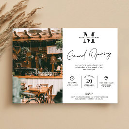 Business Grand Opening Minimalist Modern Photo Einladung