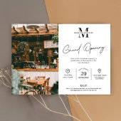 Business Grand Opening Minimalist Modern Photo Einladung