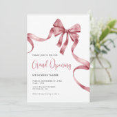 Business Grand Opening Modern Ribbon Einladung (Stehend Vorderseite)