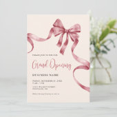 Business Grand Opening Modern Ribbon Einladung (Stehend Vorderseite)