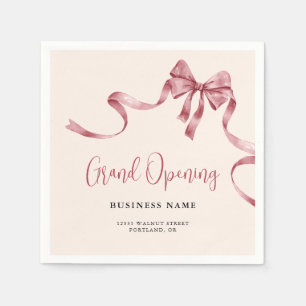 Business Grand Opening Modern Ribbon Serviette