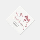 Business Grand Opening Modern Ribbon Serviette (Ecke)